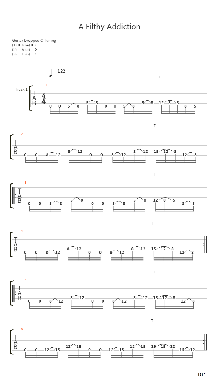 A Filthy Addiction吉他谱