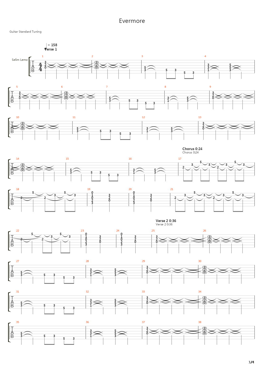 Evermore吉他谱