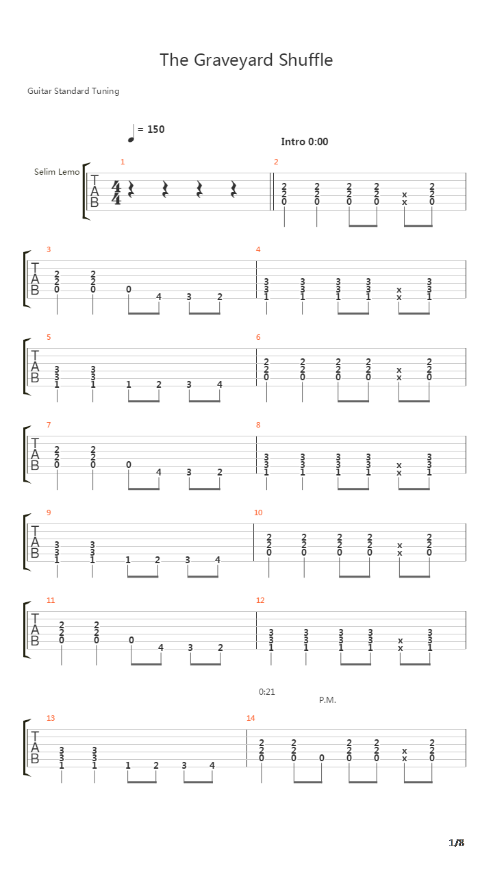 The Graveyard Shuffle吉他谱
