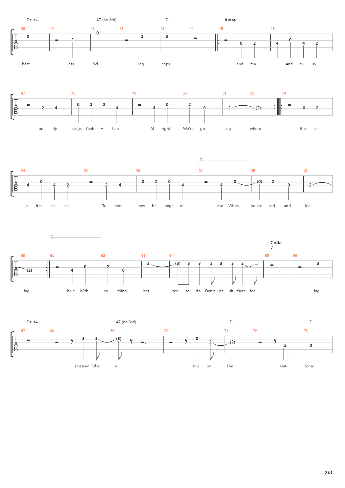 National Express吉他谱