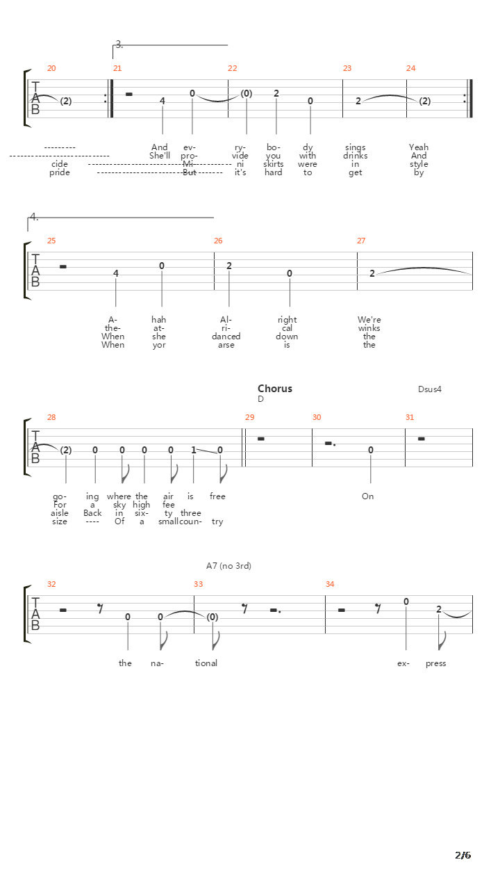 National Express吉他谱