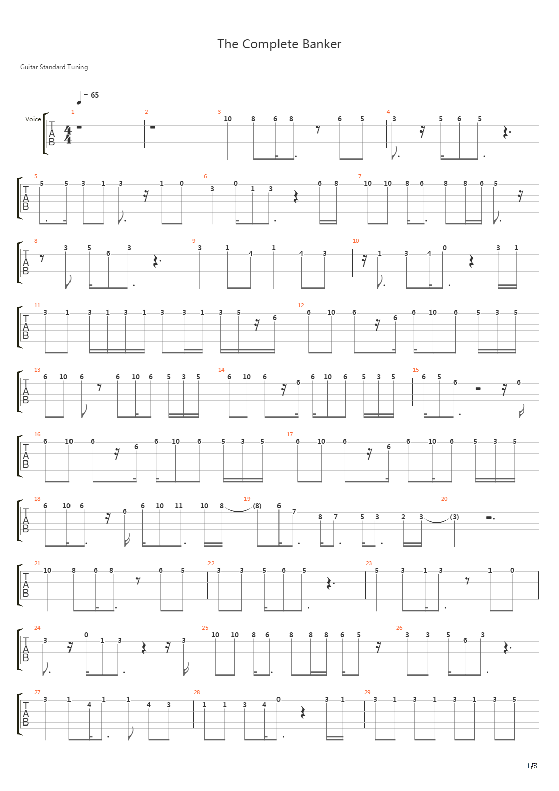 The Complete Bank吉他谱