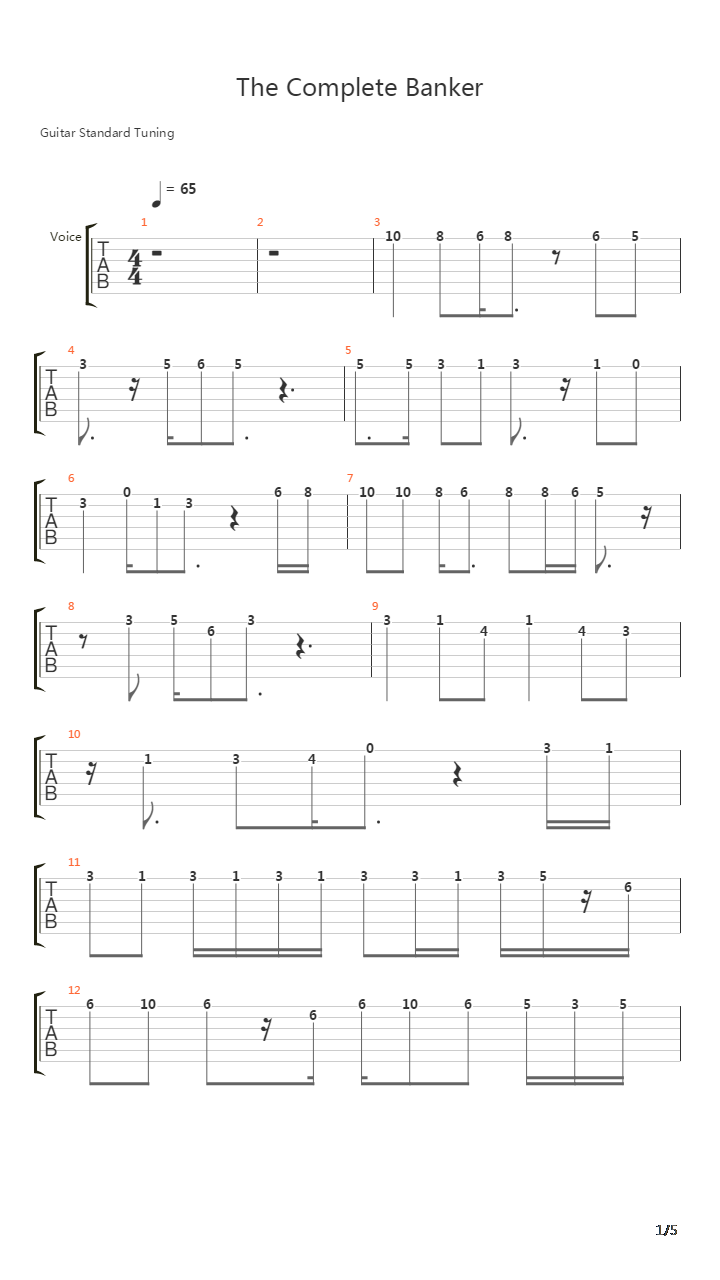 The Complete Bank吉他谱
