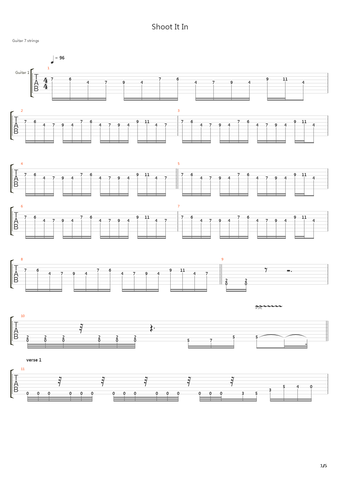 Shoot It In吉他谱