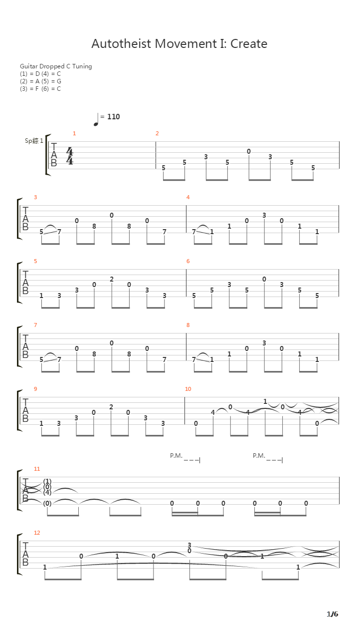 Autotheist Movement I Create吉他谱