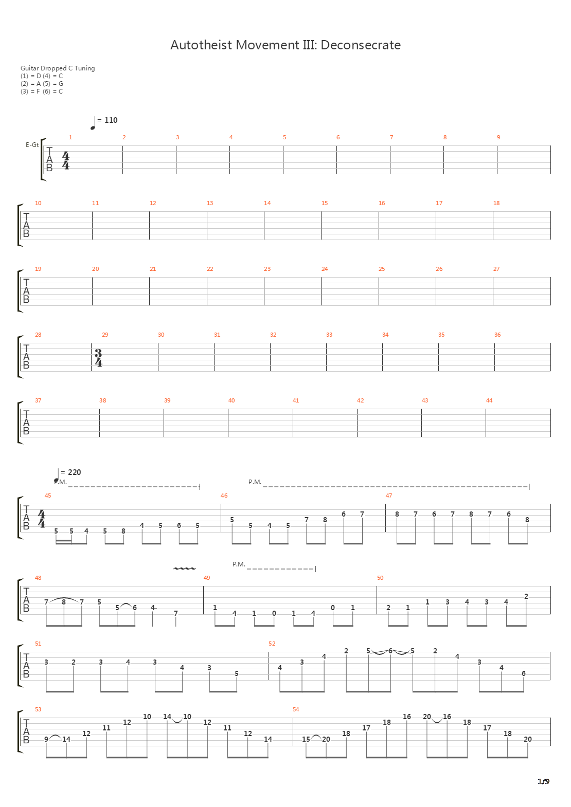 Autotheist Movement Iii Deconsecrate吉他谱