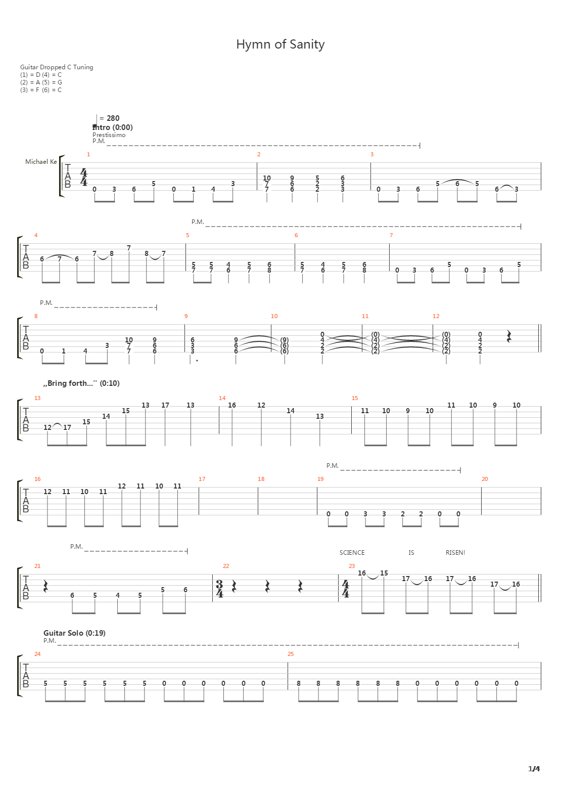 Hymn Of Sanity吉他谱