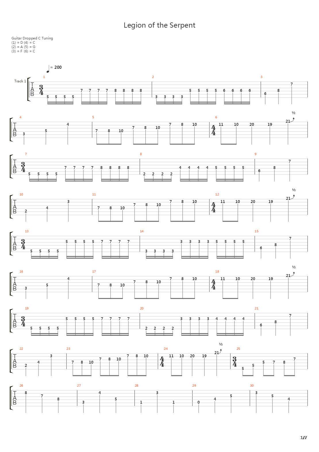 Legion Of The Serpent吉他谱
