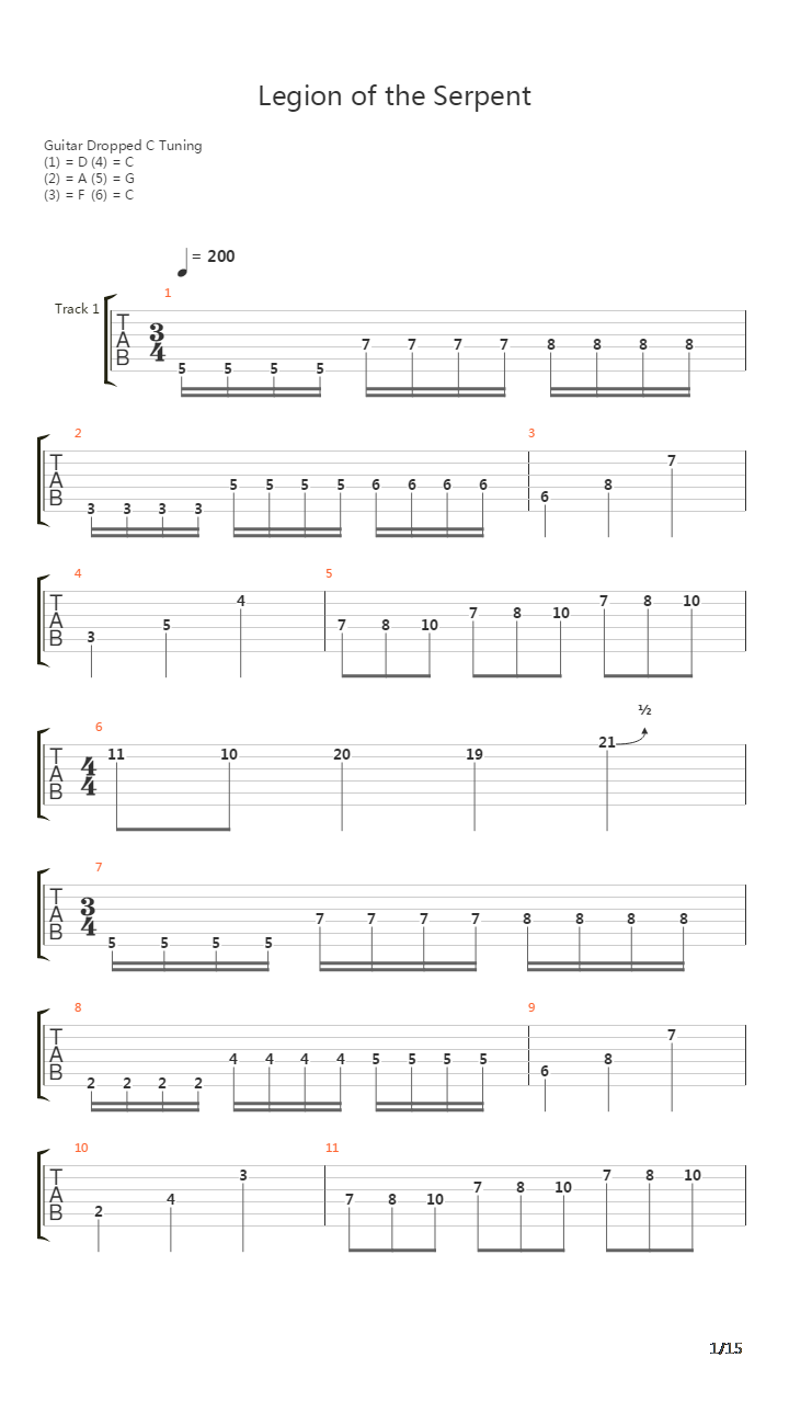Legion Of The Serpent吉他谱
