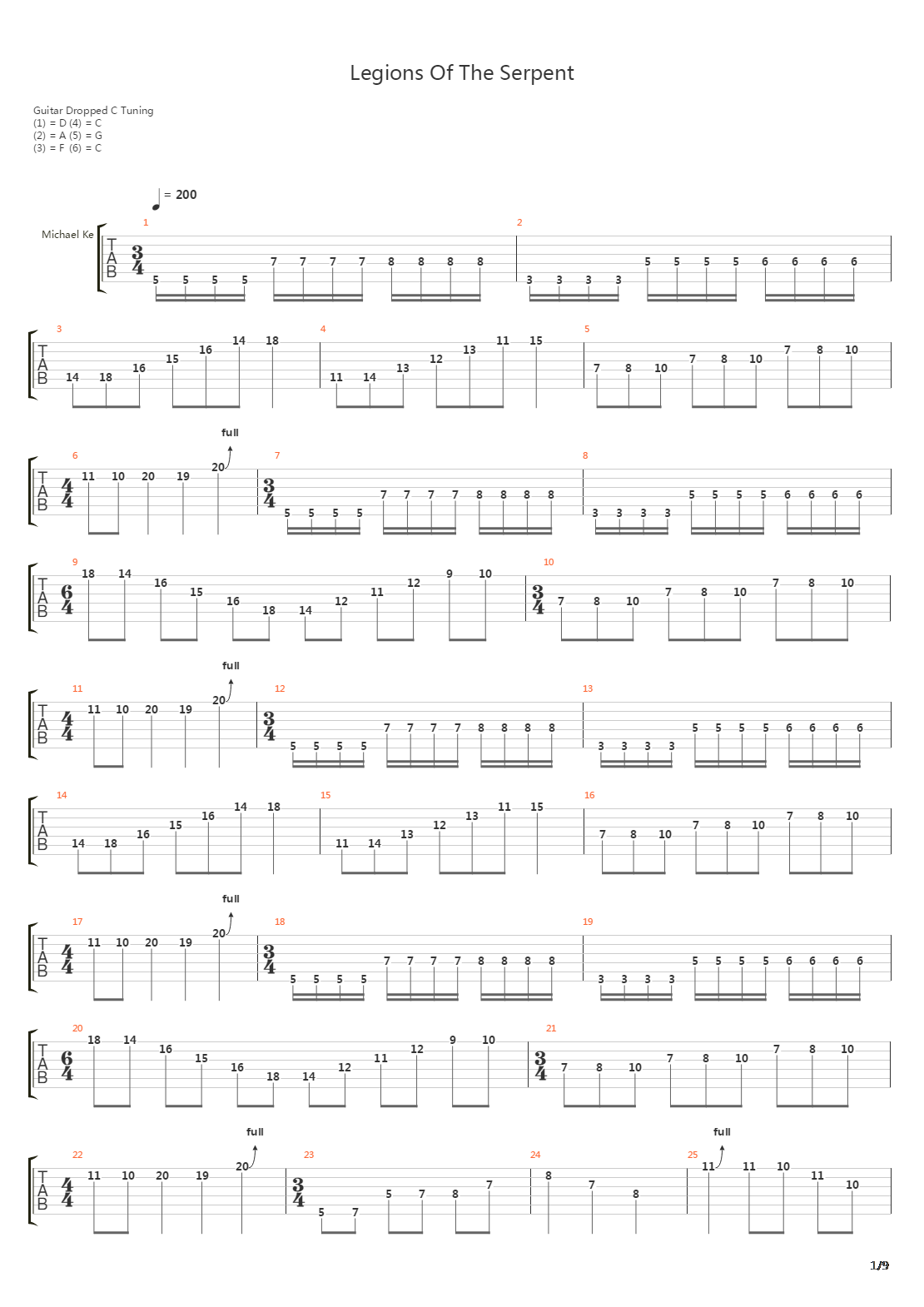 Legions Of The Serpent吉他谱