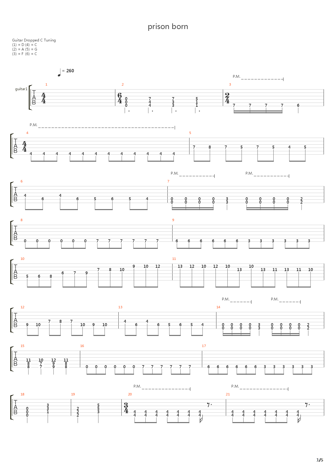 Prison Born吉他谱