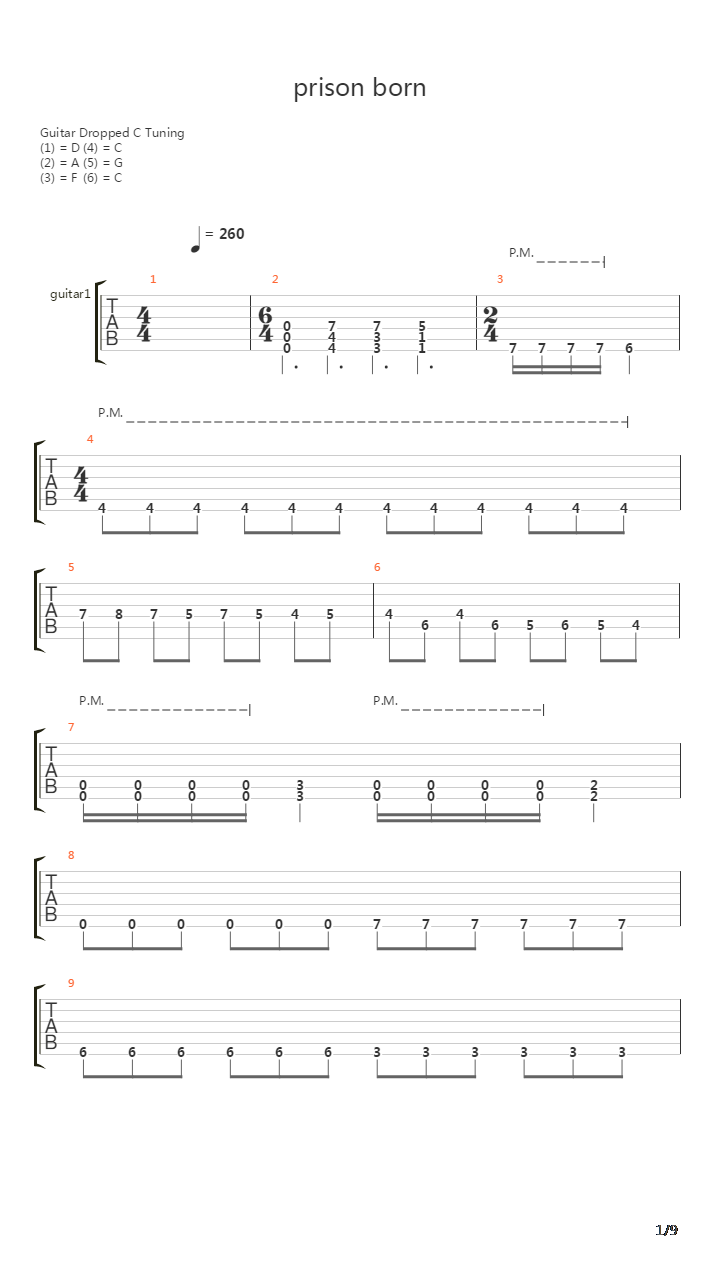 Prison Born吉他谱