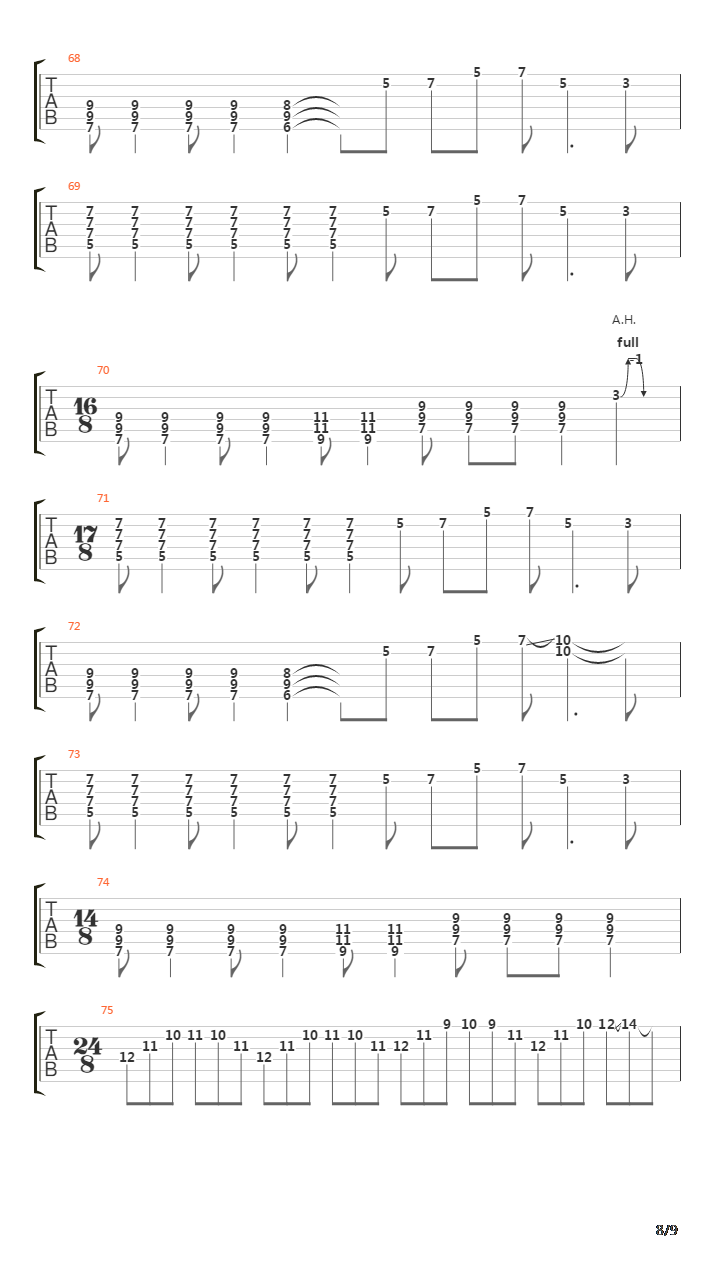 A Classic Case Of Transference吉他谱
