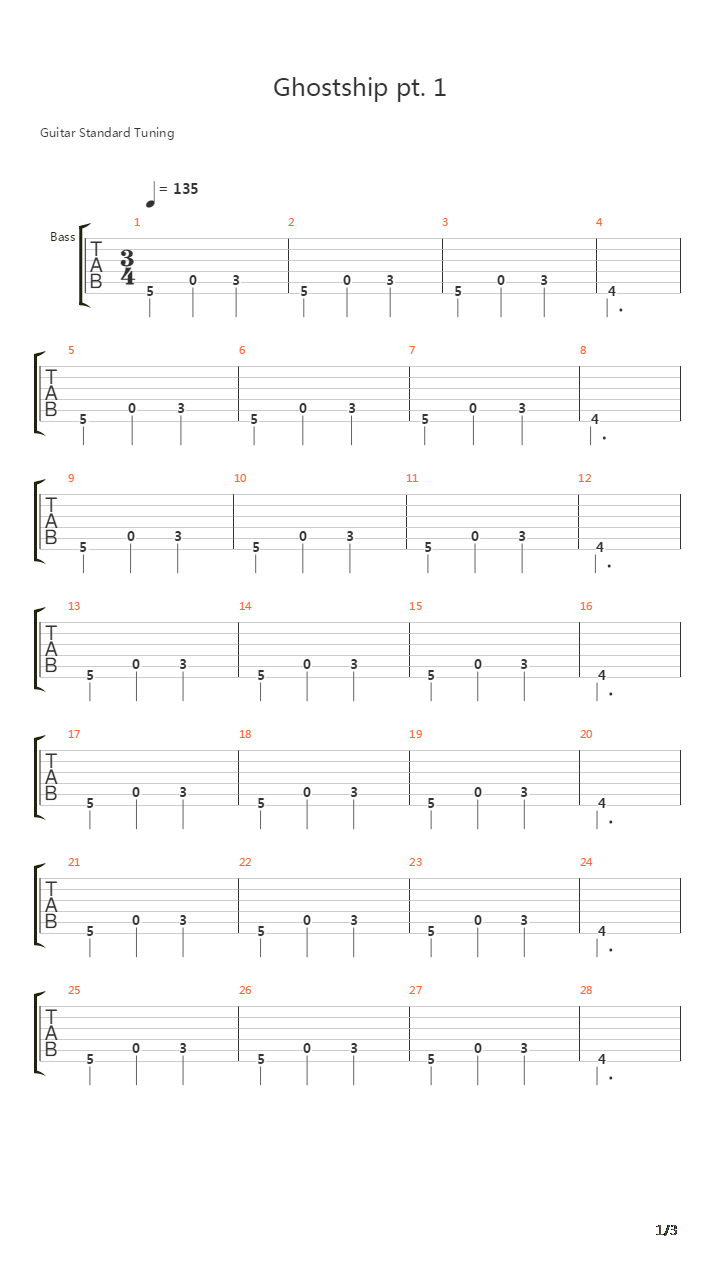 Ghostship Part 1吉他谱