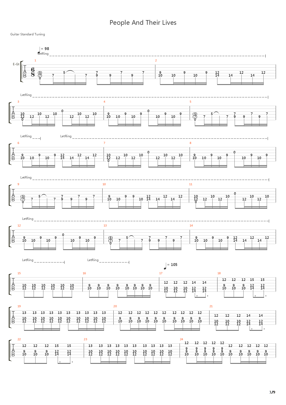 People And Their Lives吉他谱