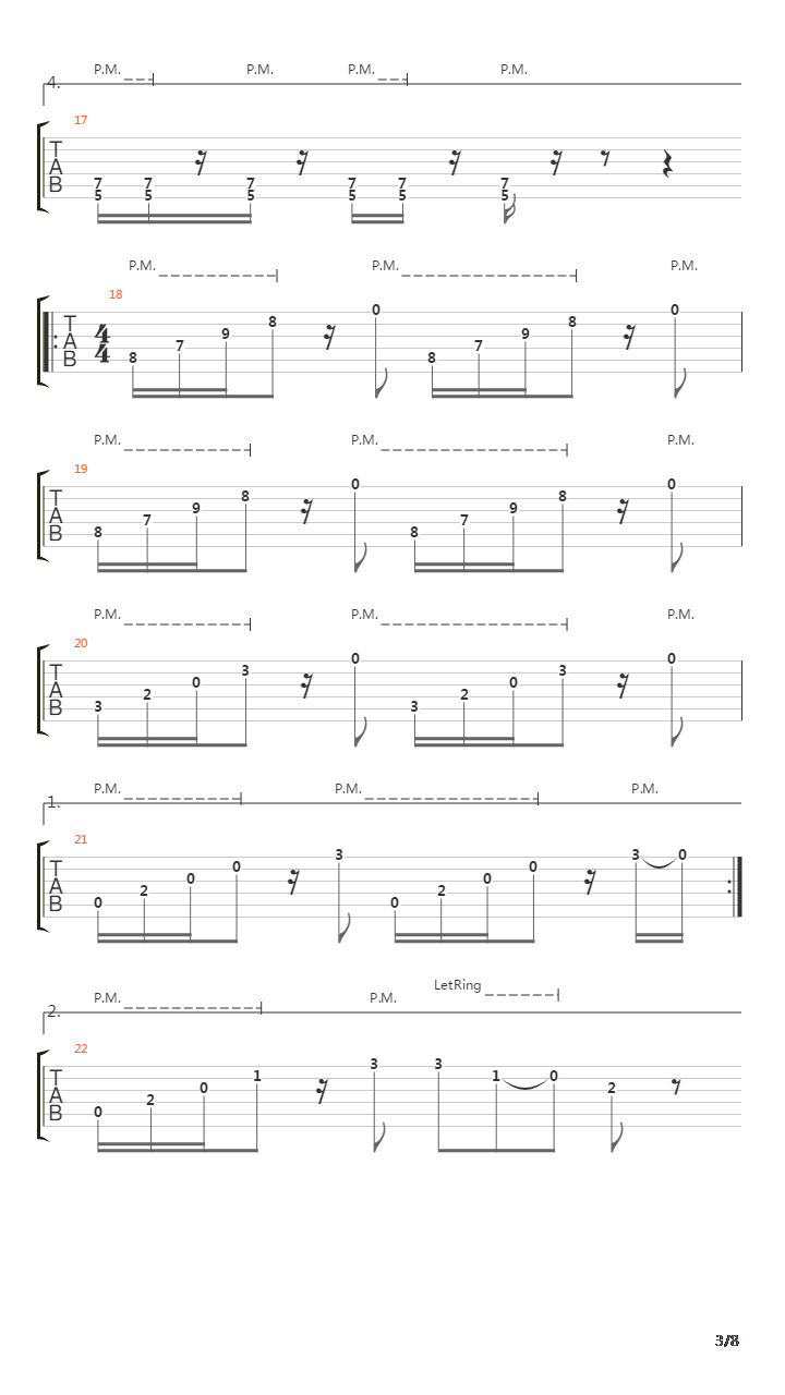 Single吉他谱