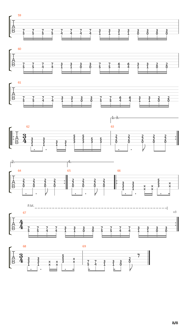 Single吉他谱