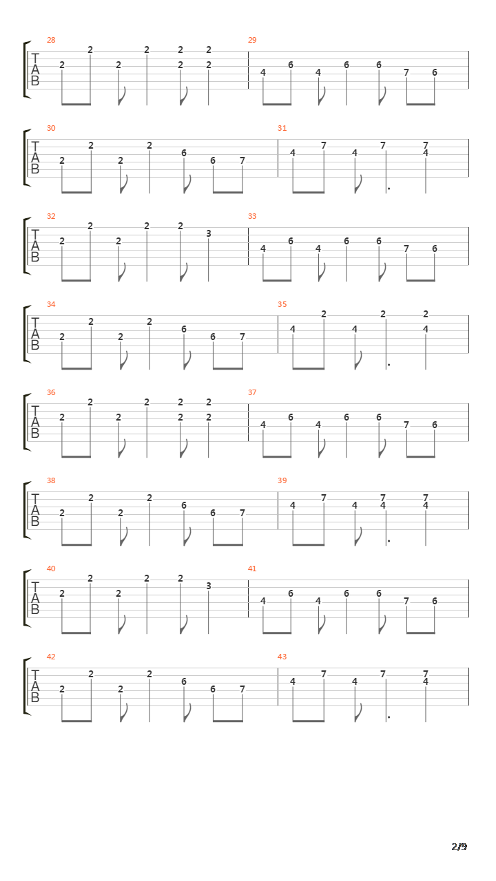Letting Go吉他谱
