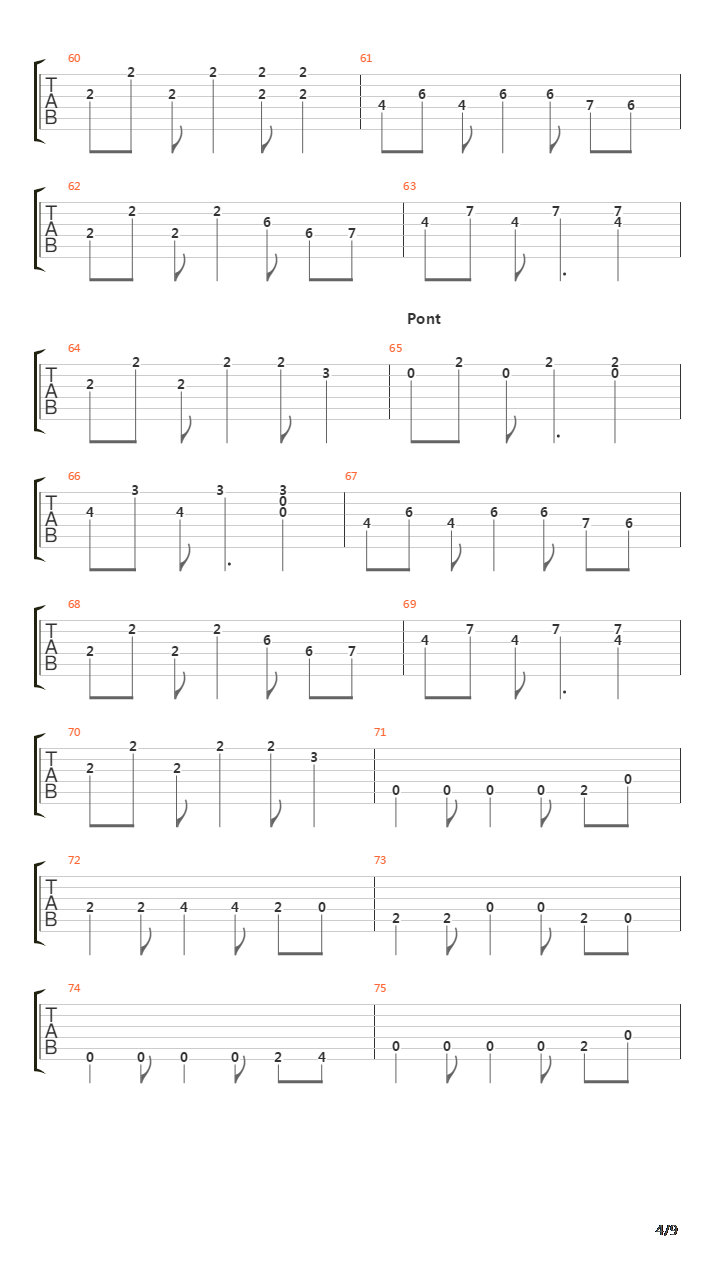 Letting Go吉他谱