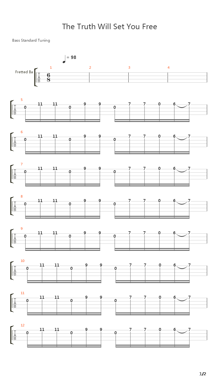 The Truth Will Set You Free吉他谱