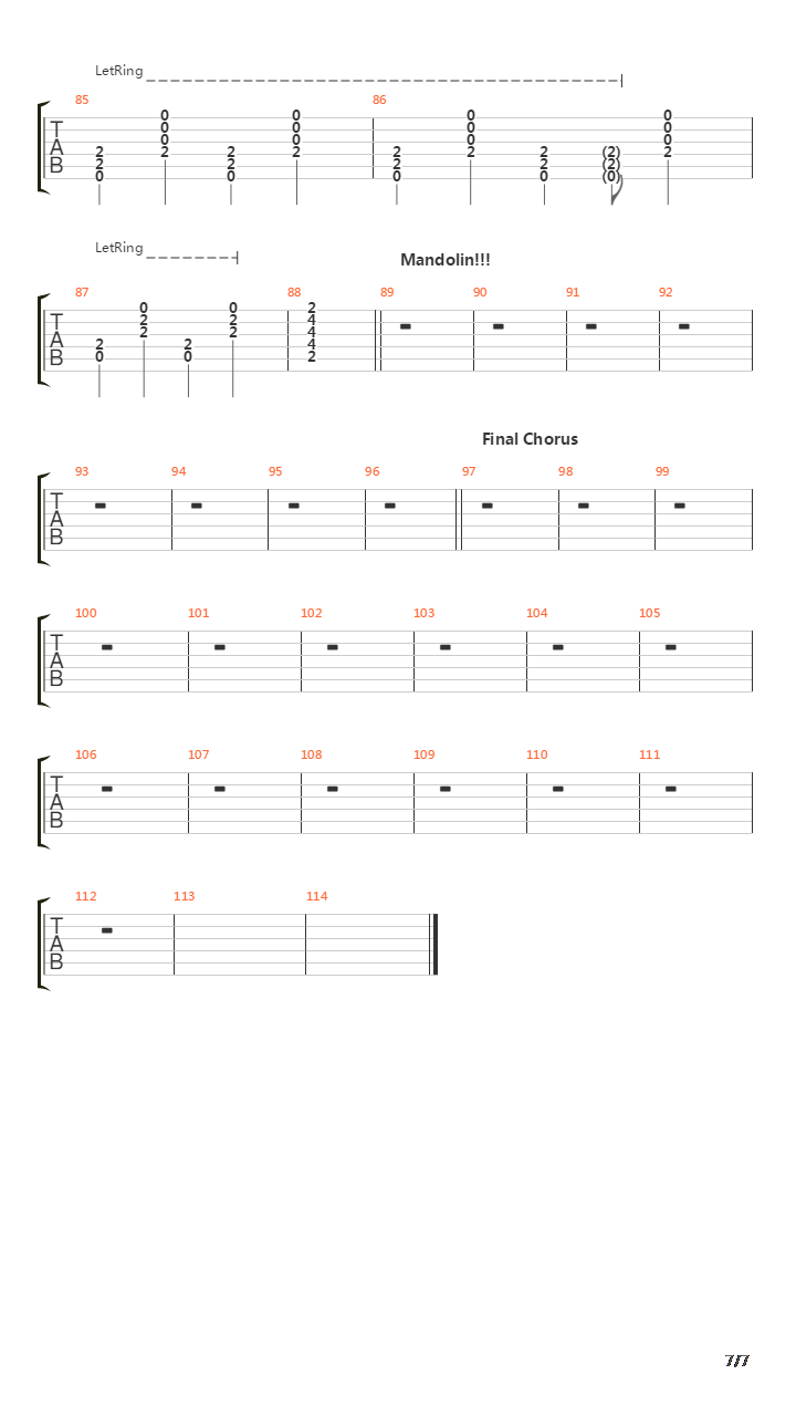 Whistle For The Choir吉他谱