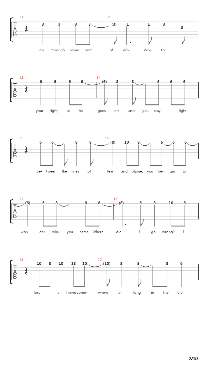 How To Save A Life吉他谱