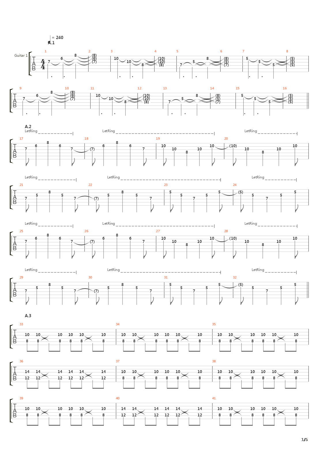 Between The Lines吉他谱