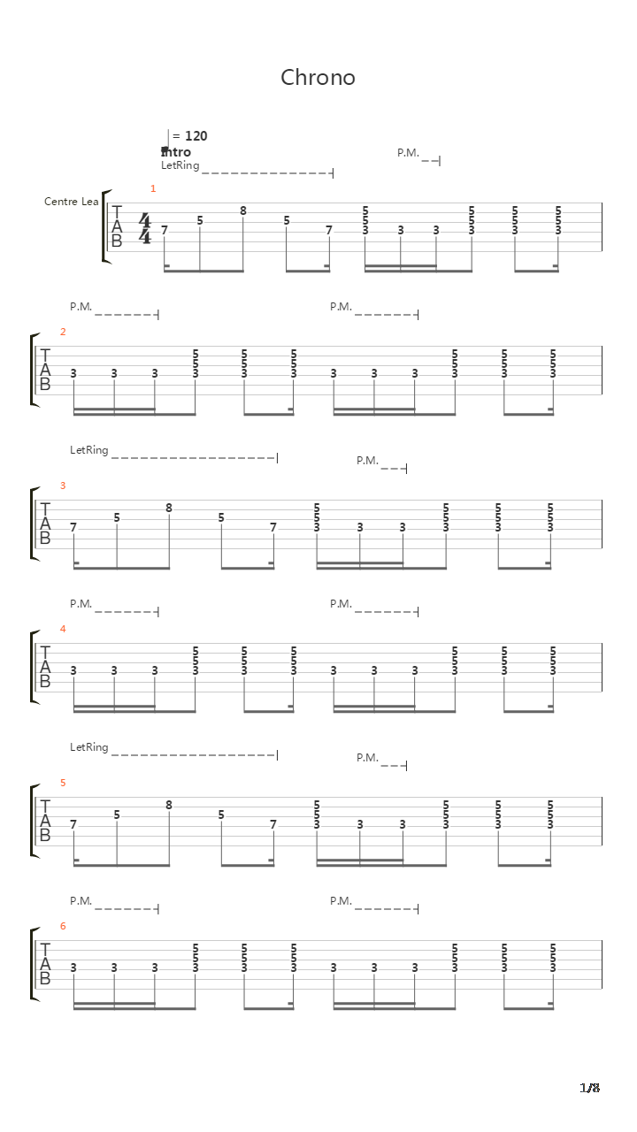 Chrono吉他谱