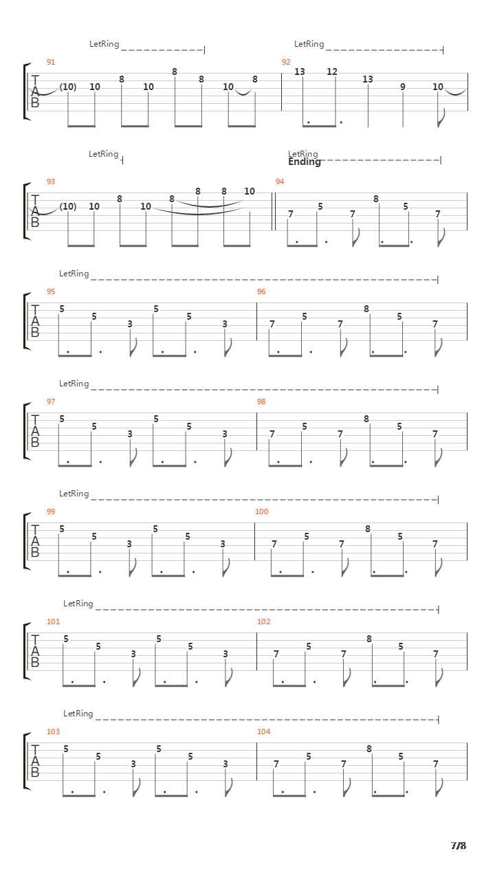 Chrono吉他谱