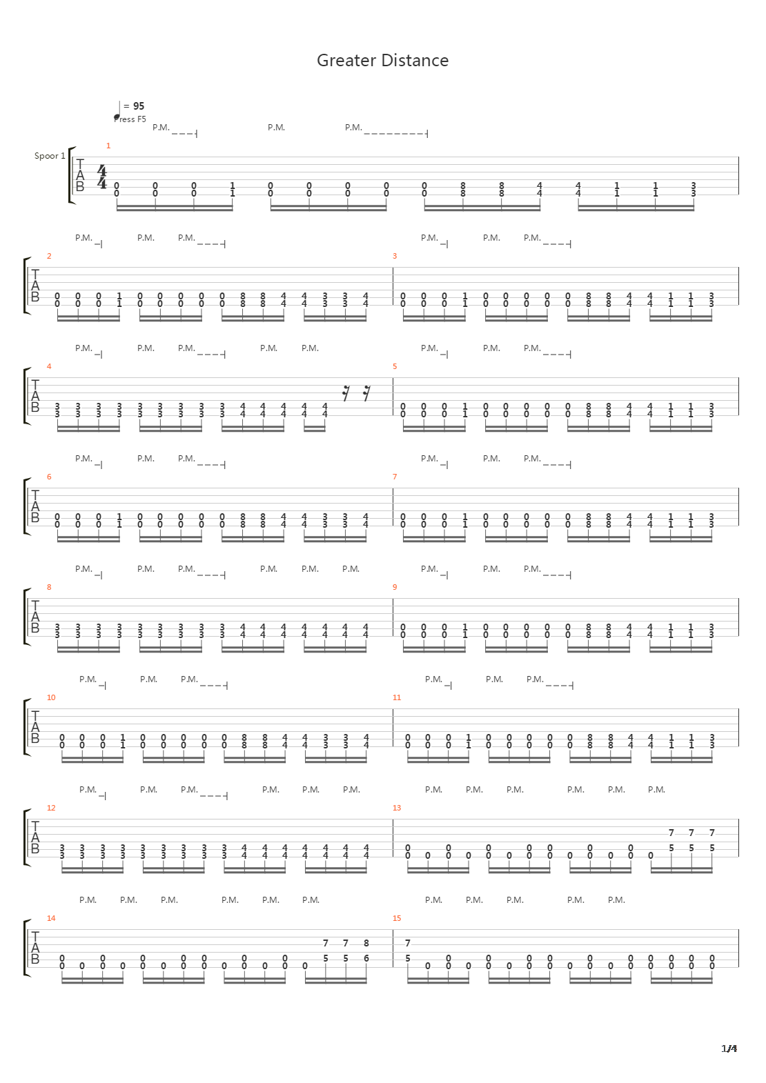 Greater Distance吉他谱