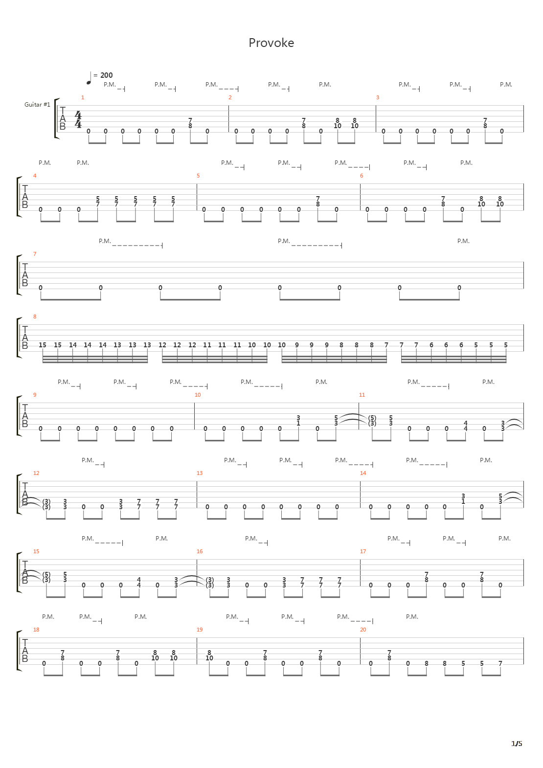 Provoke吉他谱