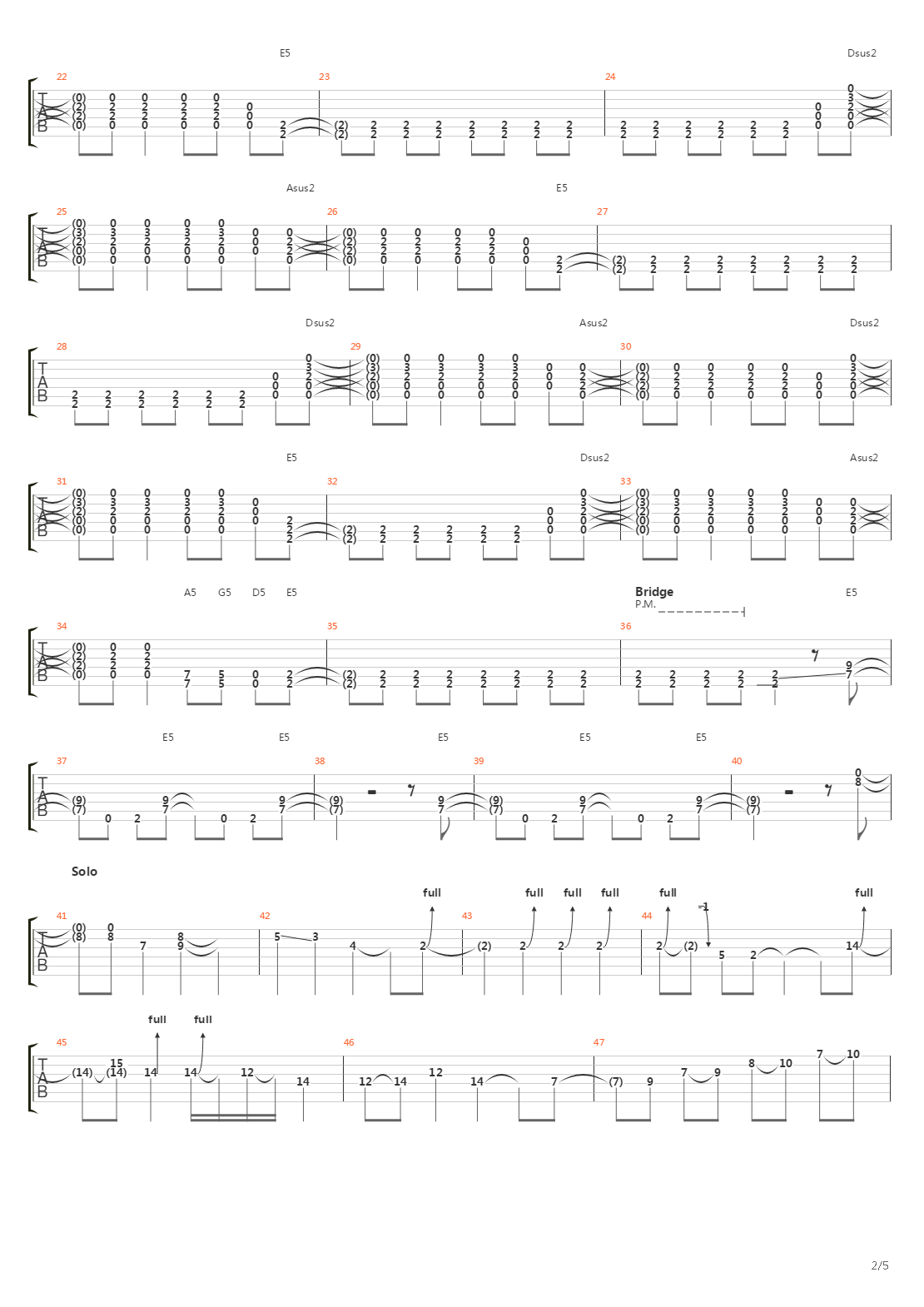 Running On Empty吉他谱