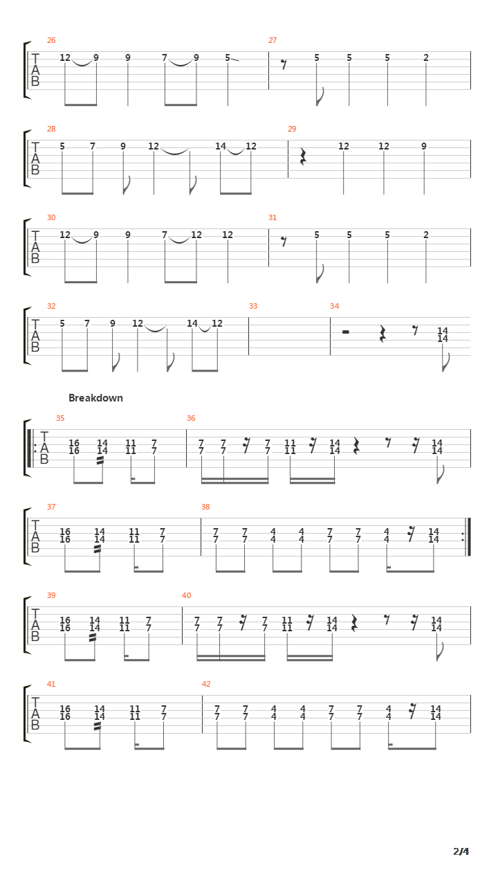 Burn Bridges吉他谱