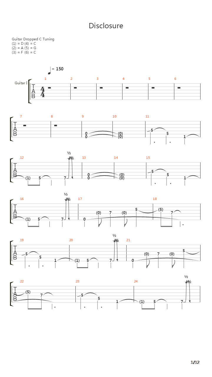 Disclosure吉他谱