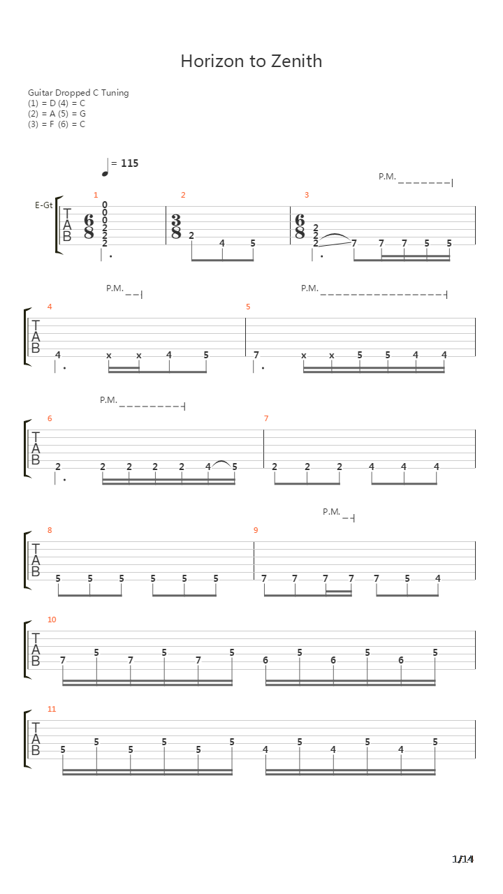 Horizon To Zenith吉他谱
