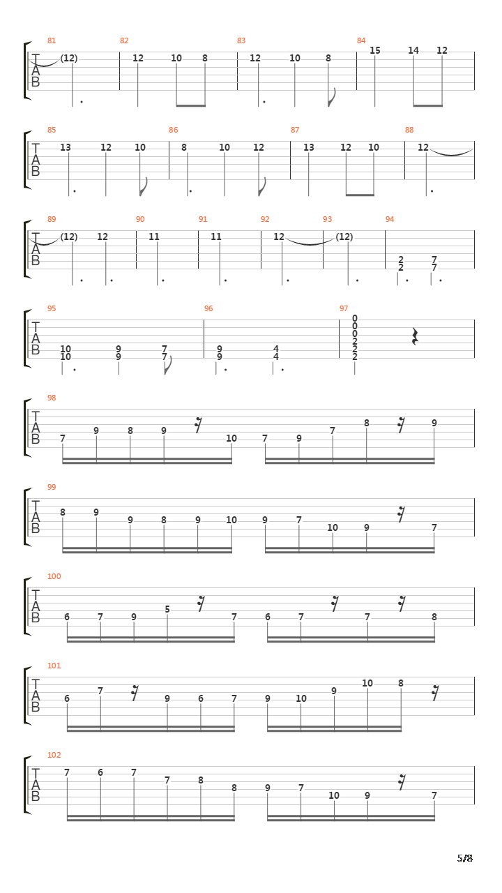 Horizon To Zenith吉他谱