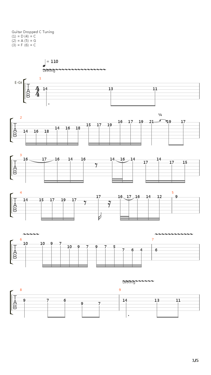 Mea Culpa吉他谱