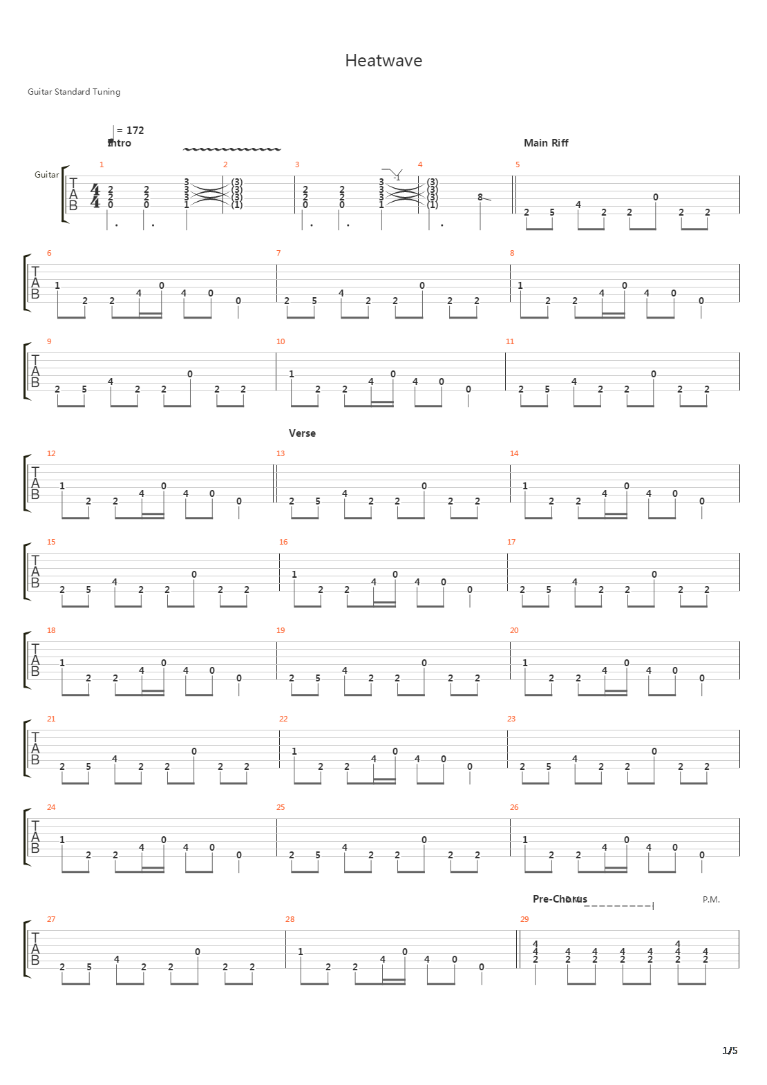 Heatwave吉他谱
