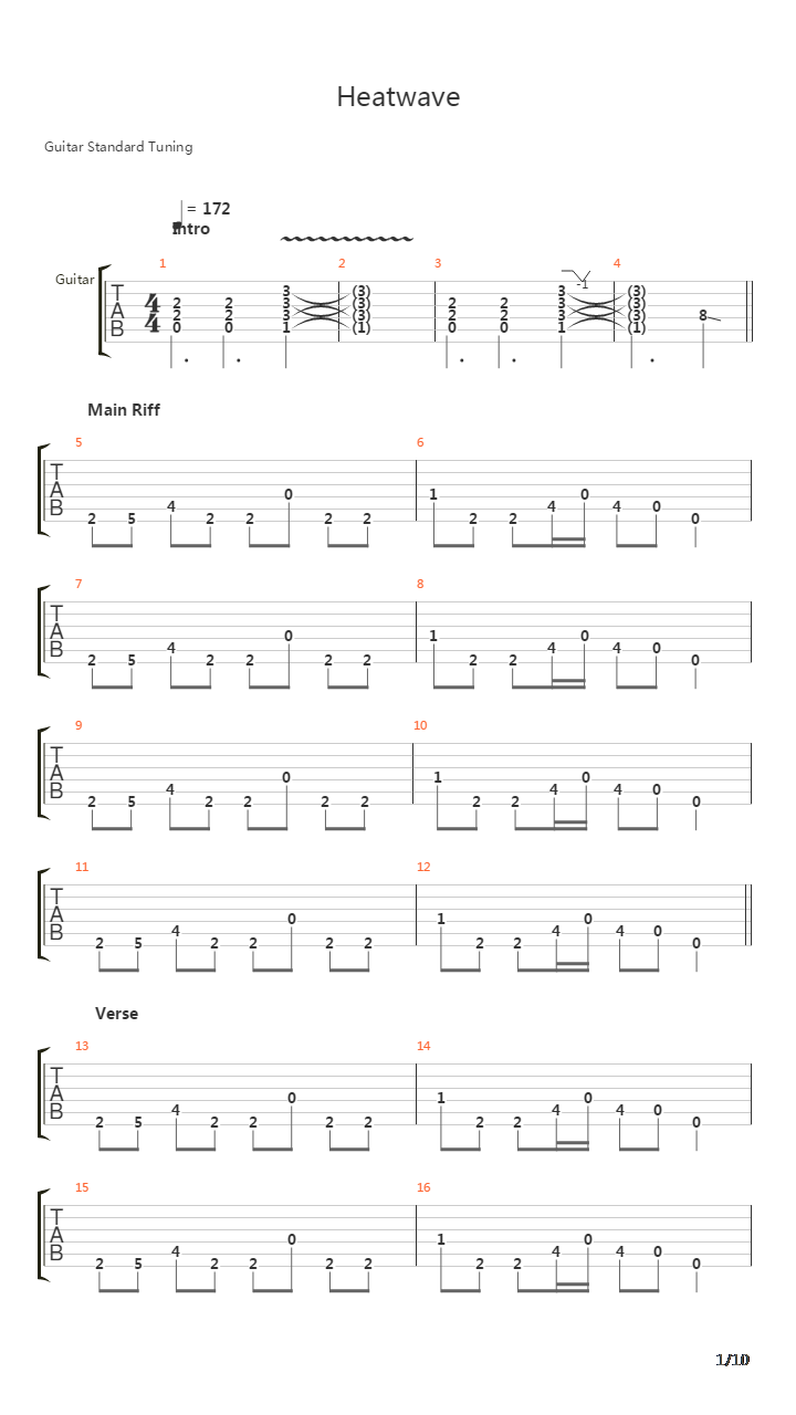 Heatwave吉他谱