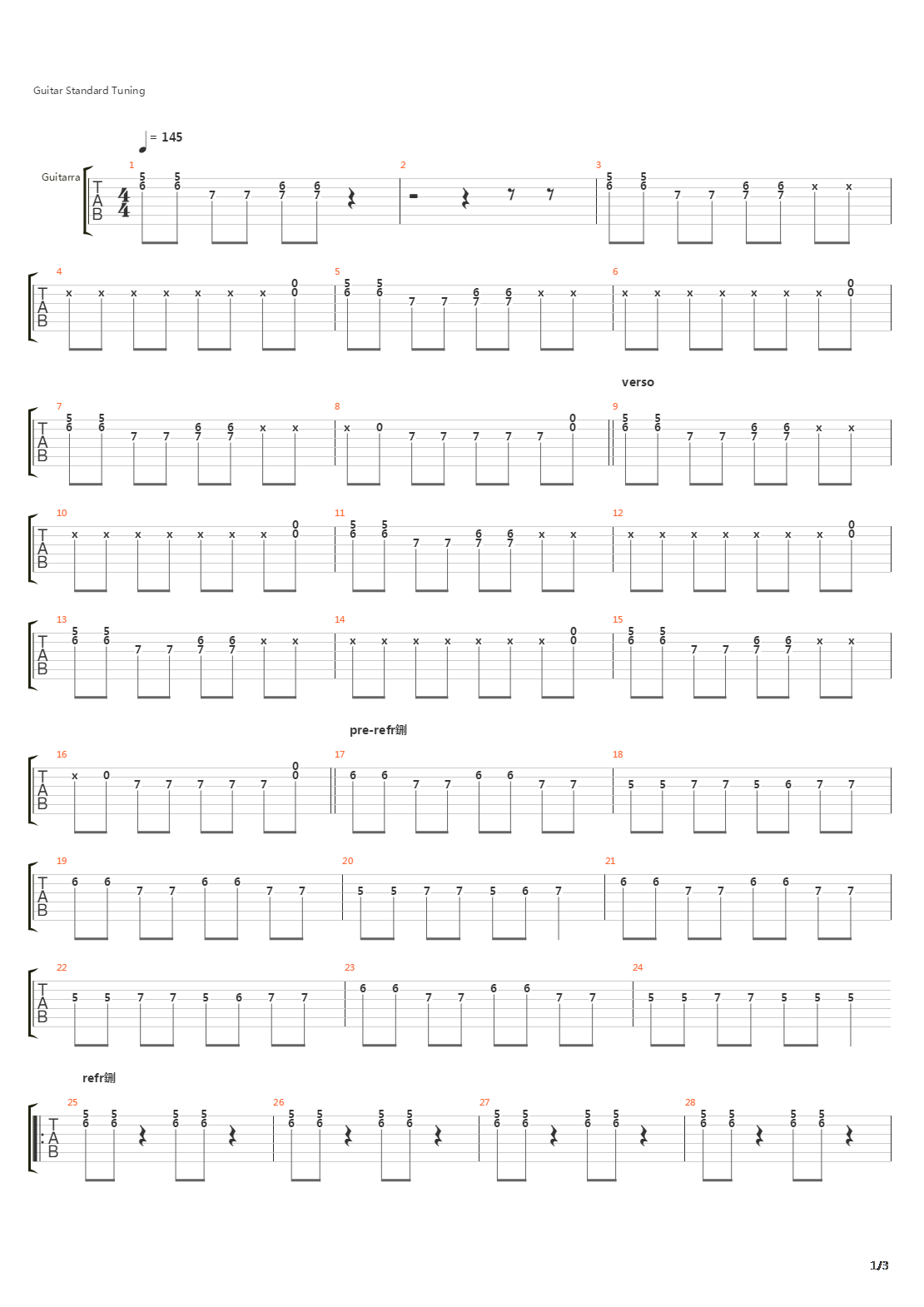 Autonomy Boy吉他谱