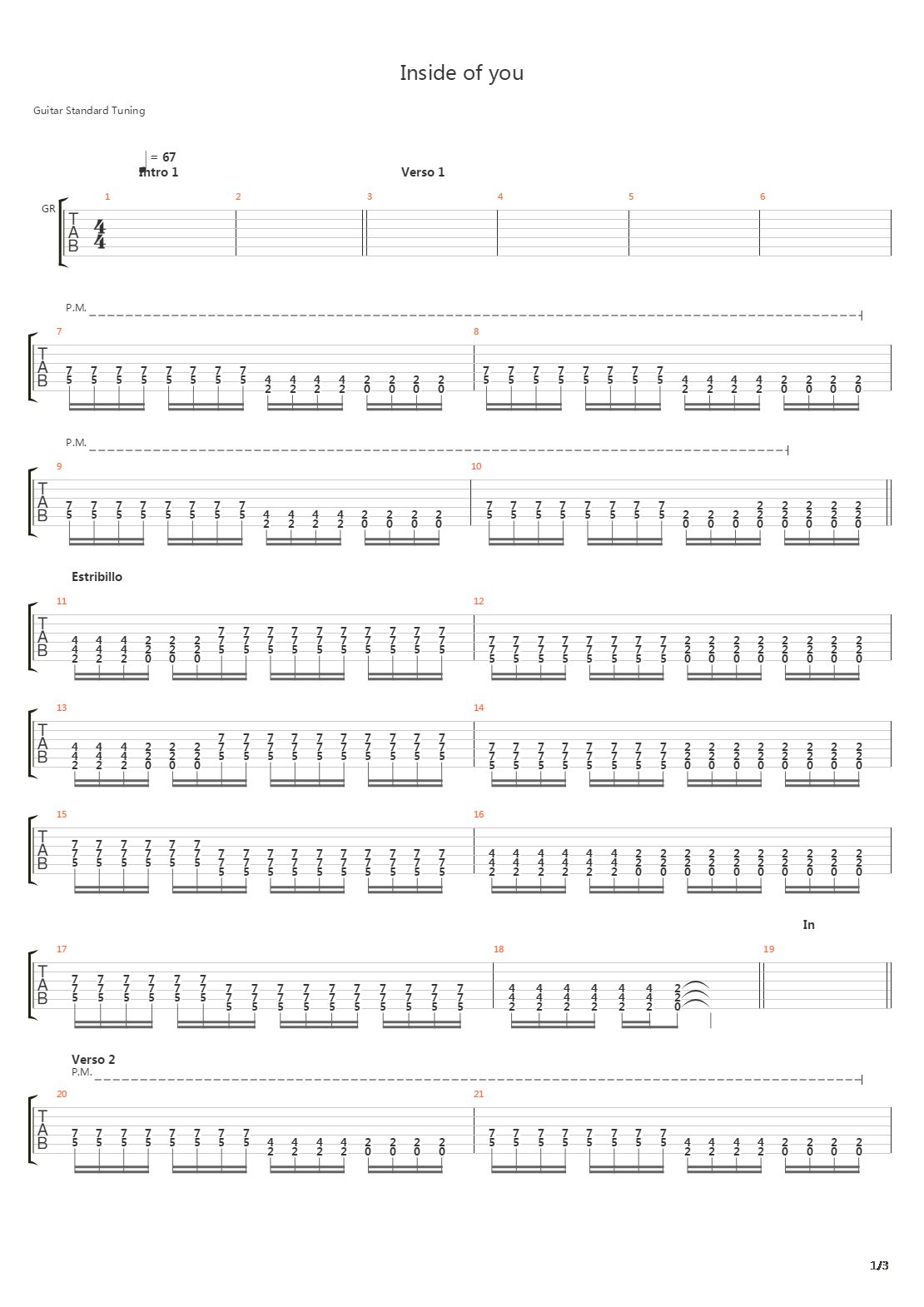 Inside Of You吉他谱