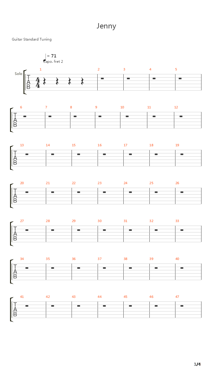 Jenny吉他谱