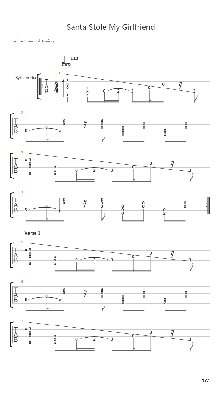 Santa Stole My Girlfriend吉他谱