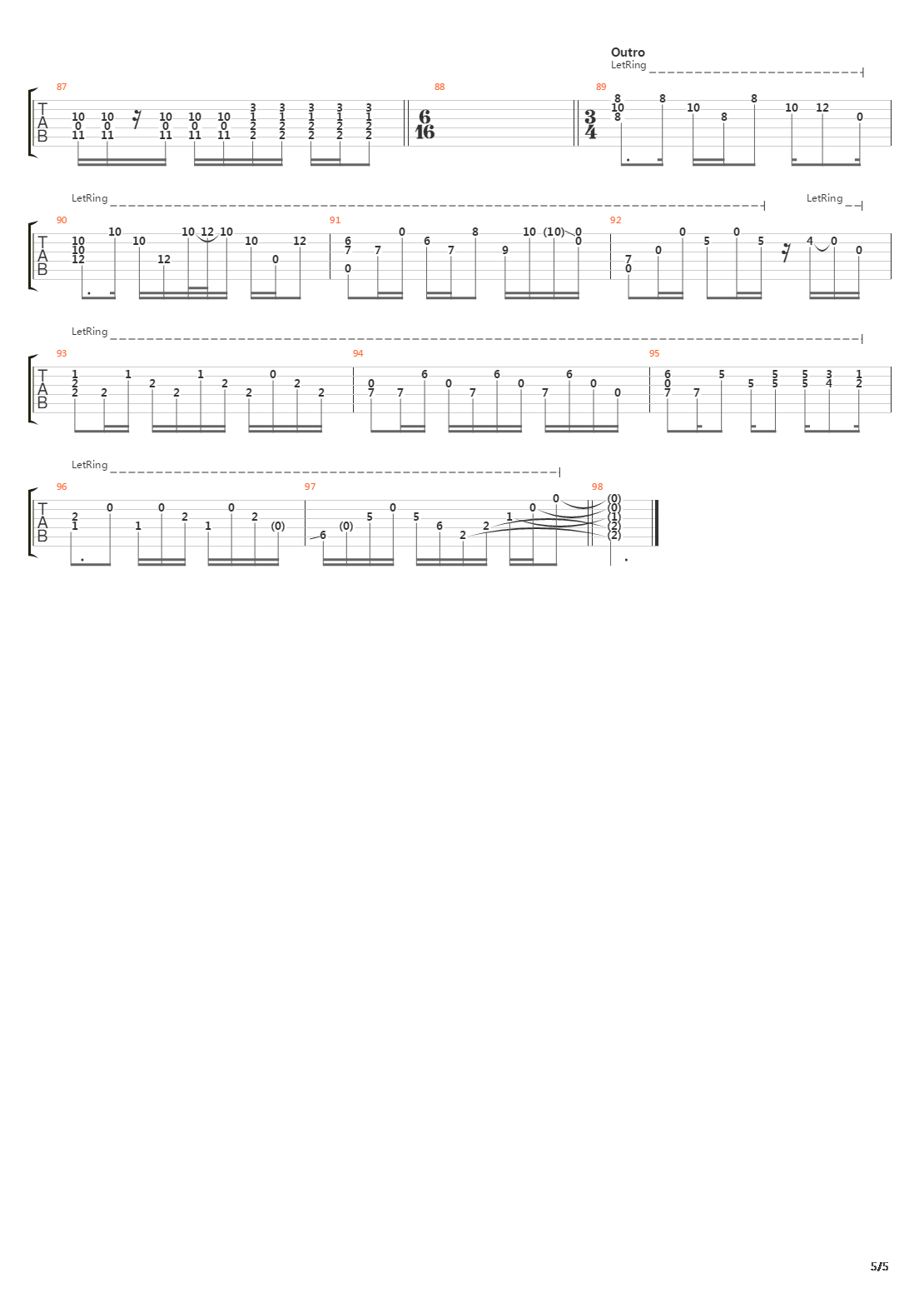 Desperate Graves吉他谱