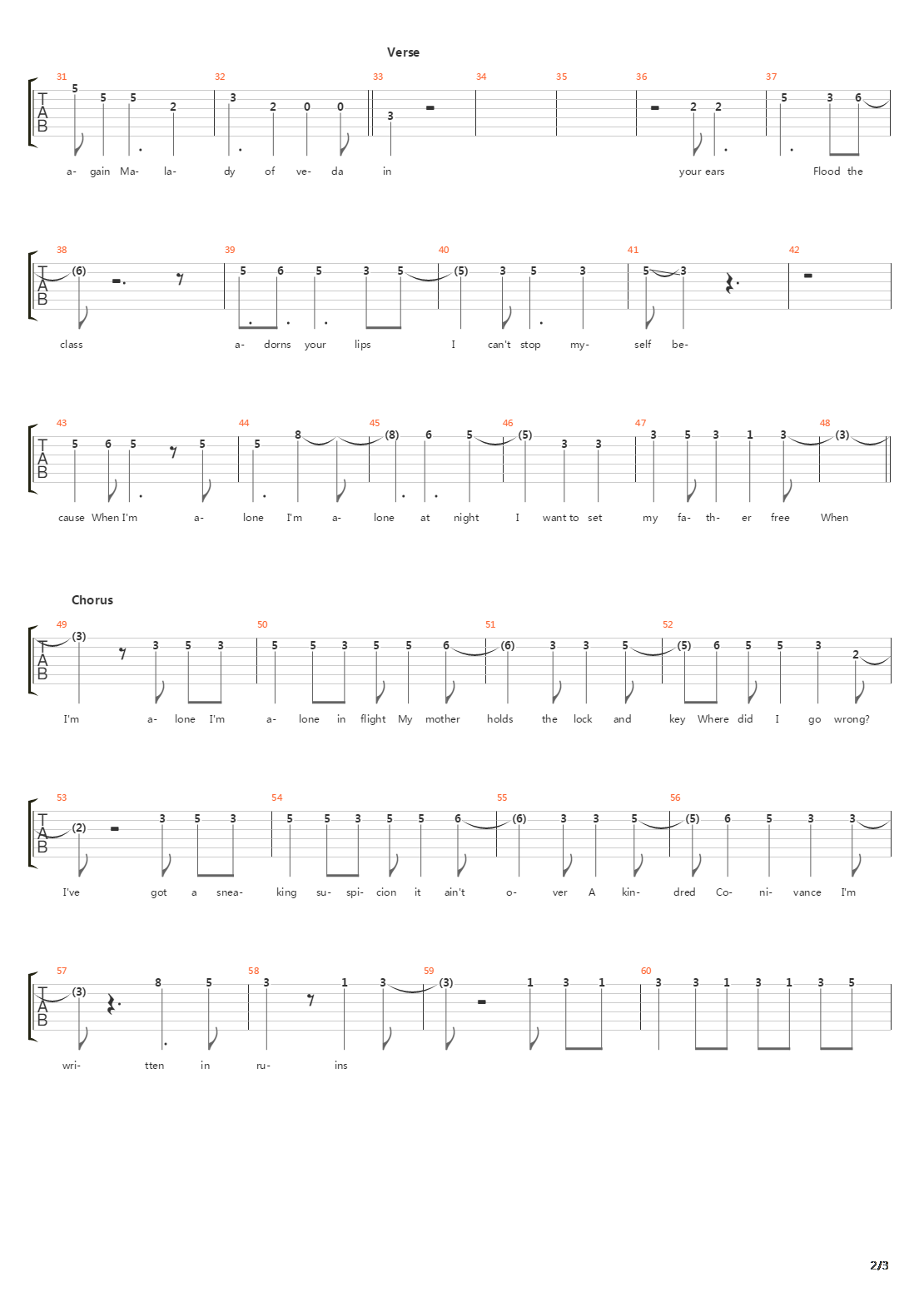 Vedemalady吉他谱