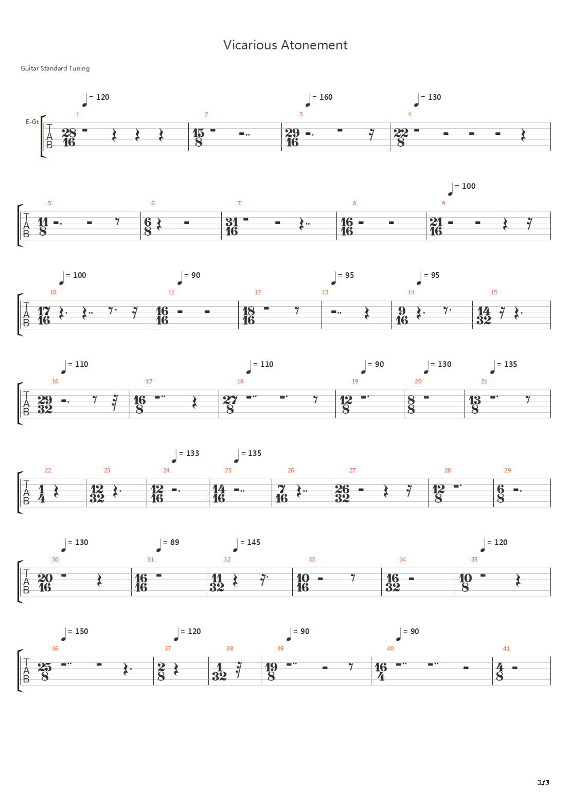 Vicarious Atonement吉他谱