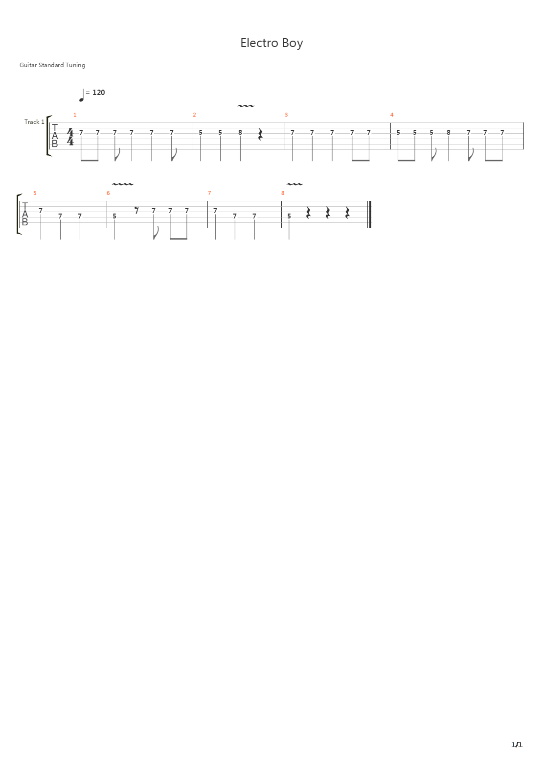 Electro Boy吉他谱