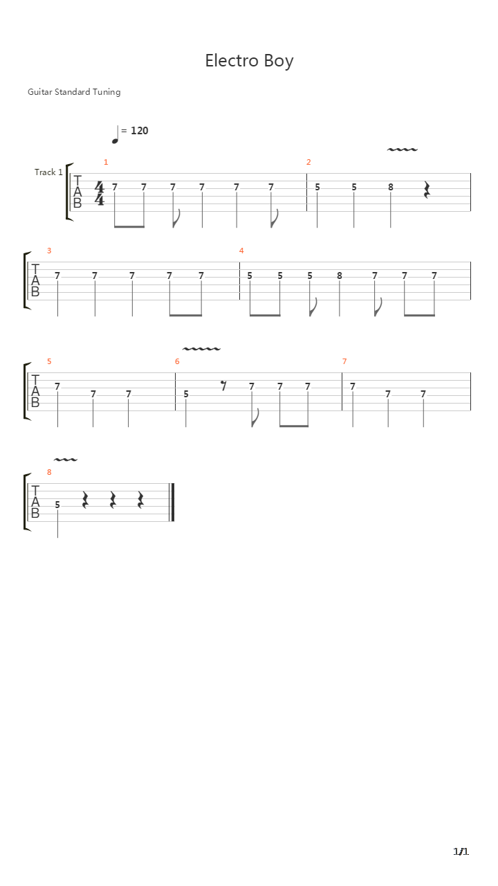 Electro Boy吉他谱