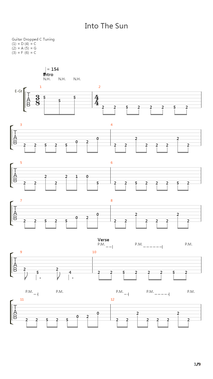 Into The Sun吉他谱