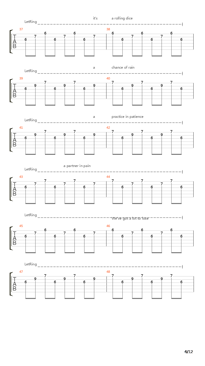 Practice In Patience吉他谱